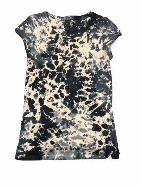 Point Sportswear Fitted T-Shirt Short Sleeve Top Large‎ 100% Cotton Tie Dye Blue